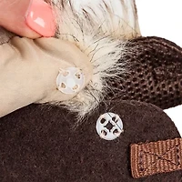 Pet Life Luxe 'Furracious' 2-In-1 Mesh Reversed Adjustable-Leash W/ Removable Fur Collar Dog Harness