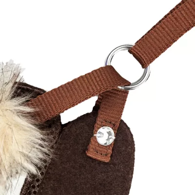 Pet Life Luxe 'Furracious' 2-In-1 Mesh Reversed Adjustable-Leash W/ Removable Fur Collar Dog Harness