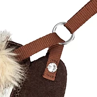 Pet Life Luxe 'Furracious' 2-In-1 Mesh Reversed Adjustable-Leash W/ Removable Fur Collar Dog Harness