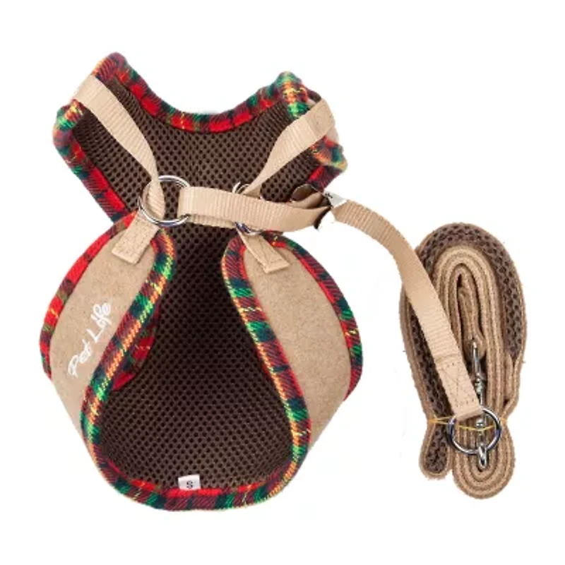 Pet Life Luxe 'Dapperbone' 2-In-1 Mesh Reversed Adjustable-Leash W/ Fashion Bowtie Dog Harness