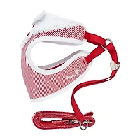 Pet Life Luxe 'Spawling' 2-In-1 Mesh Reversed Adjustable-Leash W/ Fashion Bowtie Dog Harness