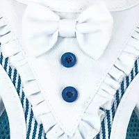 Pet Life Luxe 'Spawling' 2-In-1 Mesh Reversed Adjustable-Leash W/ Fashion Bowtie Dog Harness