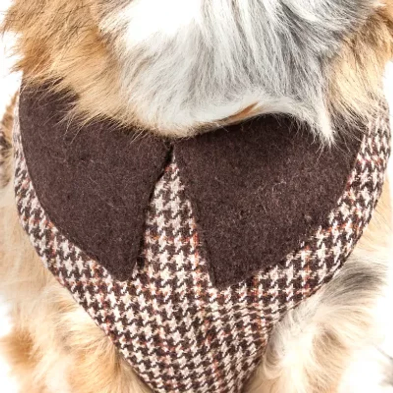 Pet Life Luxe 'Houndsome' 2-In-1 Mesh Reversible Plaided Collared Adjustable-Leash Dog Harness