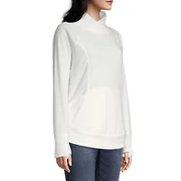 St. John's Bay Womens Funnel Neck Long Sleeve Sweatshirt