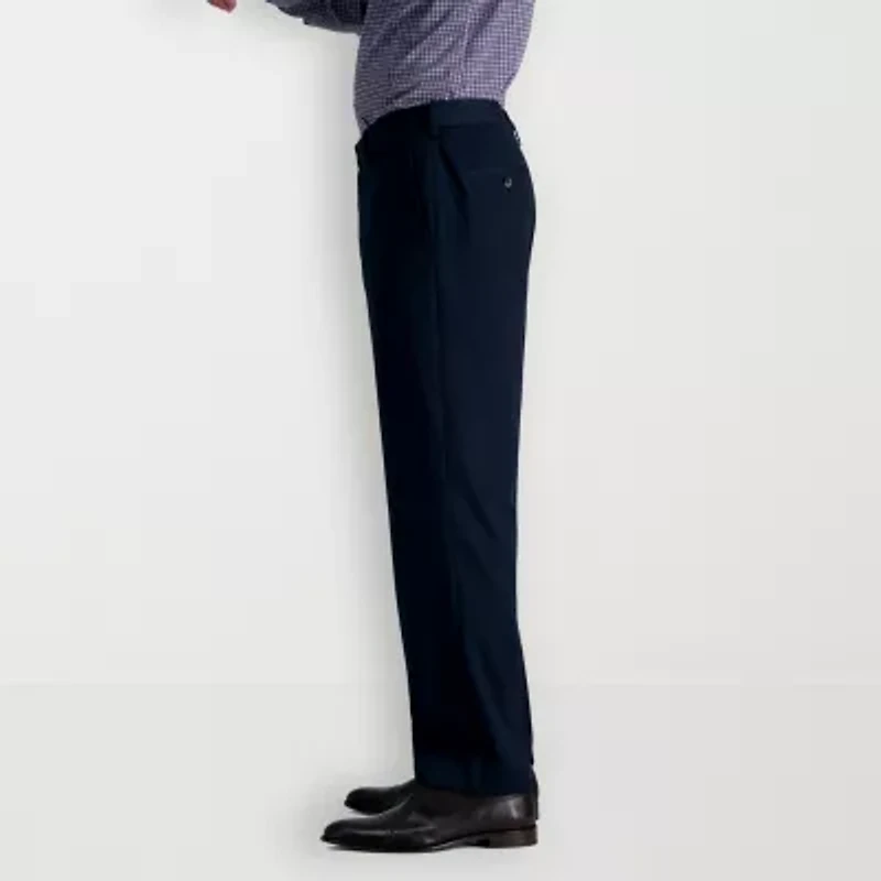 Haggar JMH Herringbone Mens Stretch Fabric Classic Fit Flat Front Suit Pant