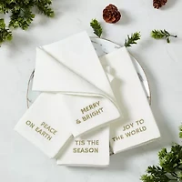 Elrene Home Fashions Joyful Sentiment Embroidered 4-pc. Napkins