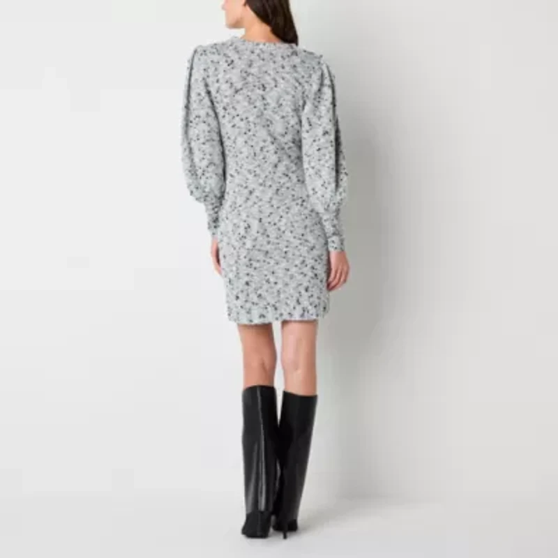 Melonie T Womens Long Sleeve Sweater Dress