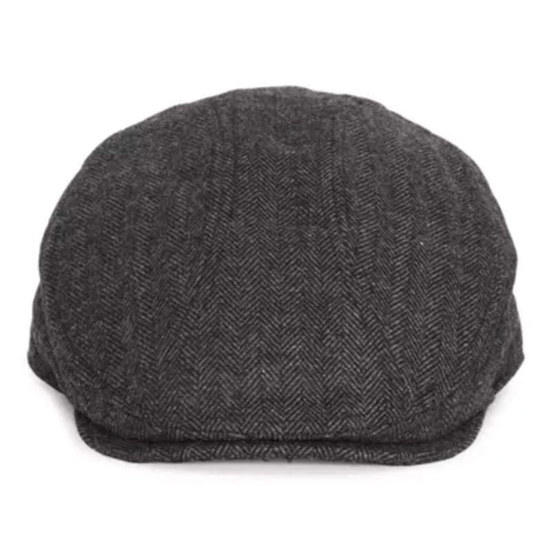 Stafford Herringbone Flat Mens Fedora