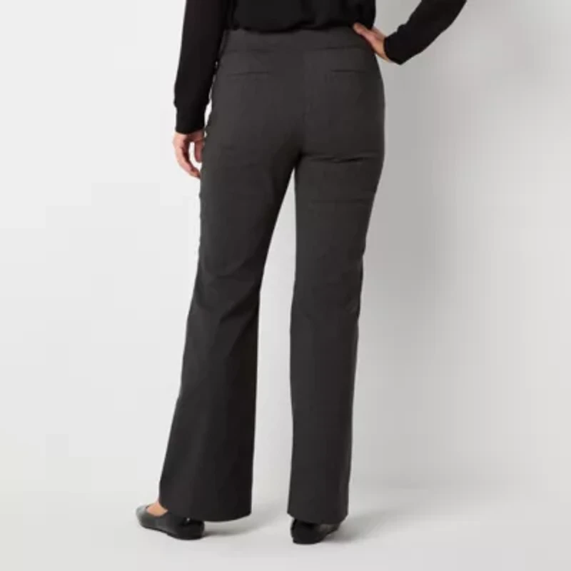 Liz Claiborne Lisa Womens Tall Flare Mid Rise Pull-On Pant