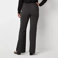 Liz Claiborne Lisa Womens Tall Flare Mid Rise Pull-On Pant