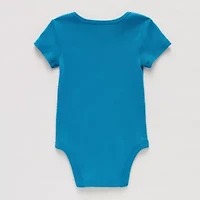 Okie Dokie Baby Boys Round Neck Short Sleeve Rib Bodysuit