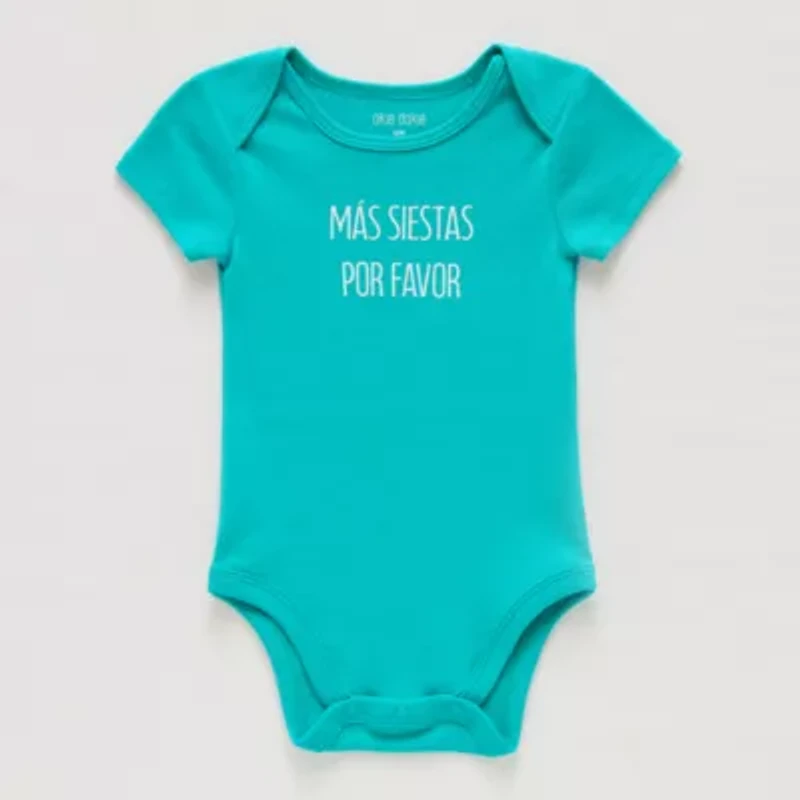 Okie Dokie Baby Unisex Round Neck Short Sleeve Rib Bodysuit
