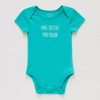 Okie Dokie Baby Unisex Round Neck Short Sleeve Rib Bodysuit