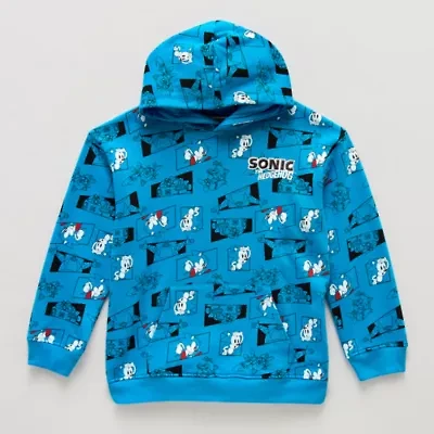 Little & Big Kid Boys Long Sleeve Sonic the Hedgehog Fleece Hoodie