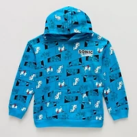 Little & Big Kid Boys Long Sleeve Sonic the Hedgehog Fleece Hoodie