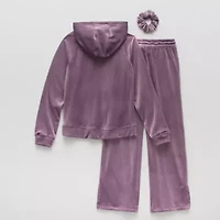 Xersion Ribbed Velour Little & Big Kid Girls 3-pc. Pant Set