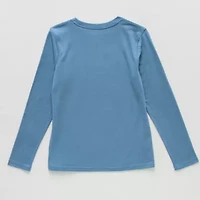 Thereabouts Little & Big Kid Boys Crew Neck Long Sleeve Regular Fit Graphic T-Shirt