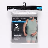 Shaquille O'Neal XLG Heiq Mens Crew Neck Sleeveless 3 Pack Big and Tall Tank