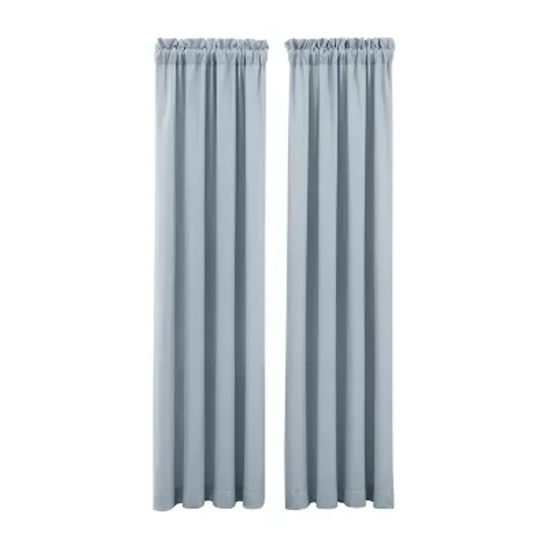 Queen Street Gardnia Bl Rod Pocket Room Darkening Set of 2 Curtain Panel