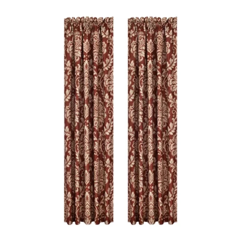 Royal Court Lazia Rod Pocket Room Darkening Set of 2 Curtain Panel
