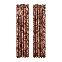 Royal Court Lazia Rod Pocket Room Darkening Set of 2 Curtain Panel