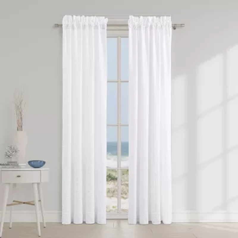 Queen Street Blue Haven Rod Pocket Room Darkening Set of 2 Curtain Panel