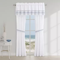 Queen Street Blue Haven Rod Pocket Room Darkening Set of 2 Curtain Panel