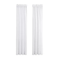 Queen Street Blue Haven Rod Pocket Room Darkening Set of 2 Curtain Panel