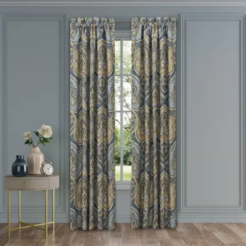 Royal Court Messina Rod Pocket Room Darkening Set of 2 Curtain Panel