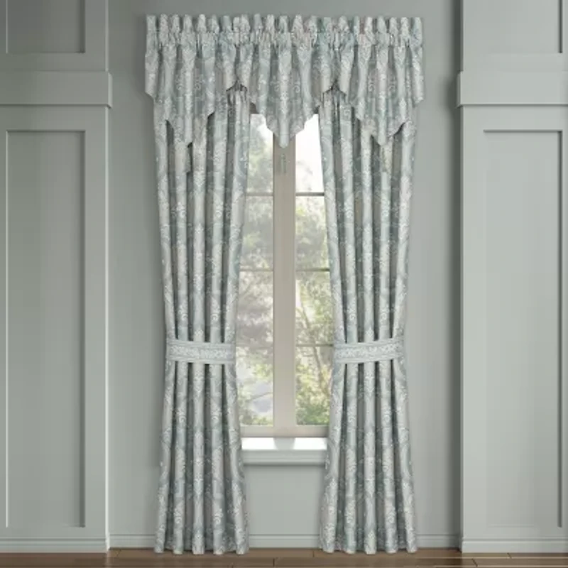 Royal Court Tranquilty Rod Pocket Room Darkening Set of 2 Curtain Panel
