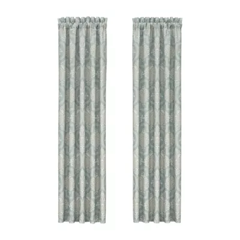 Royal Court Tranquilty Rod Pocket Room Darkening Set of 2 Curtain Panel