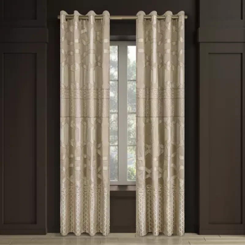 Royal Court Olympus Grommet Top Room Darkening Set of 2 Curtain Panel