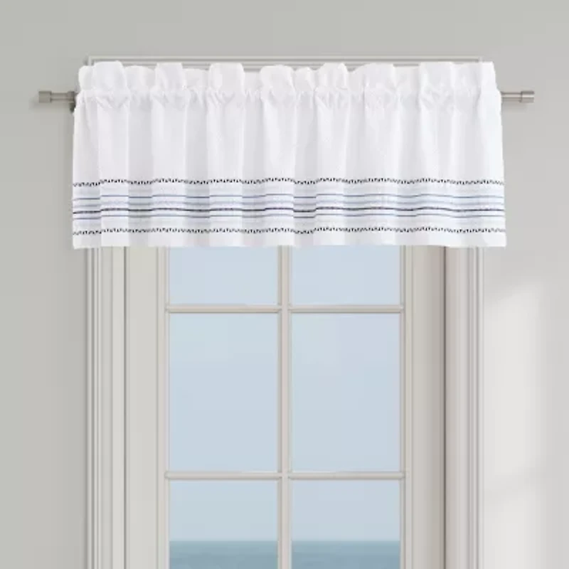 Queen Street Blue Haven Rod Pocket Tailored Valance