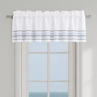 Queen Street Blue Haven Rod Pocket Tailored Valance