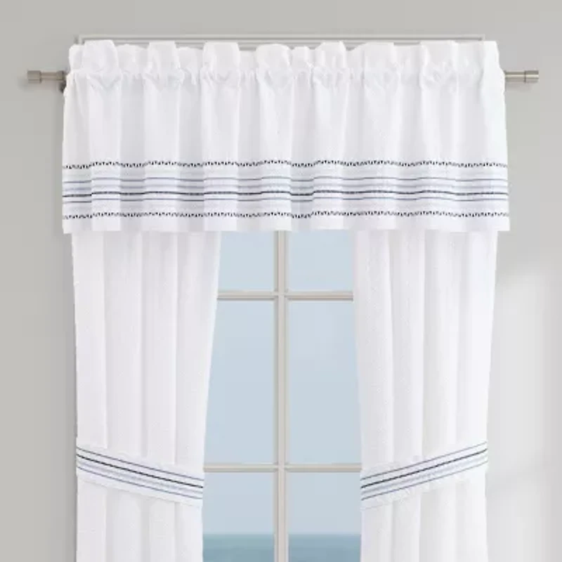 Queen Street Blue Haven Rod Pocket Tailored Valance