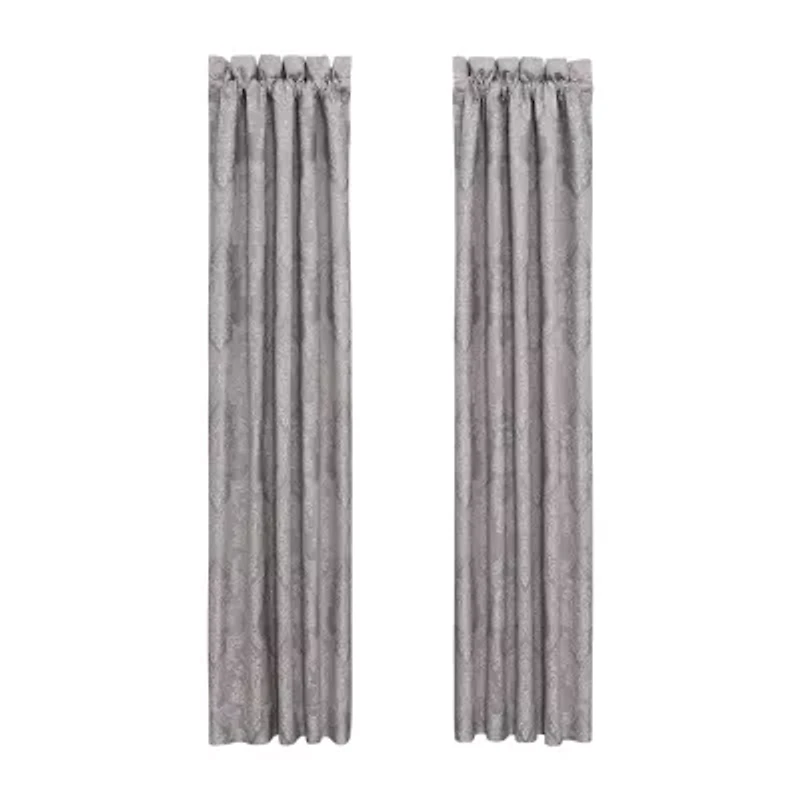 Queen Street Mira Rod Pocket Room Darkening Set of 2 Curtain Panel