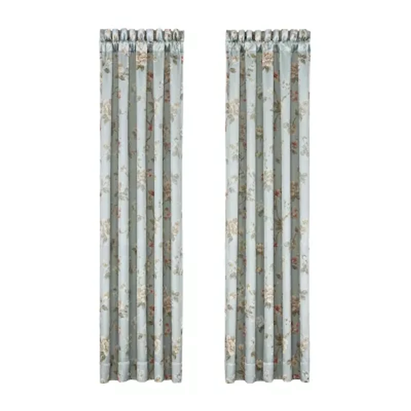 Queen Street Paris Rod Pocket Room Darkening Set of 2 Curtain Panel