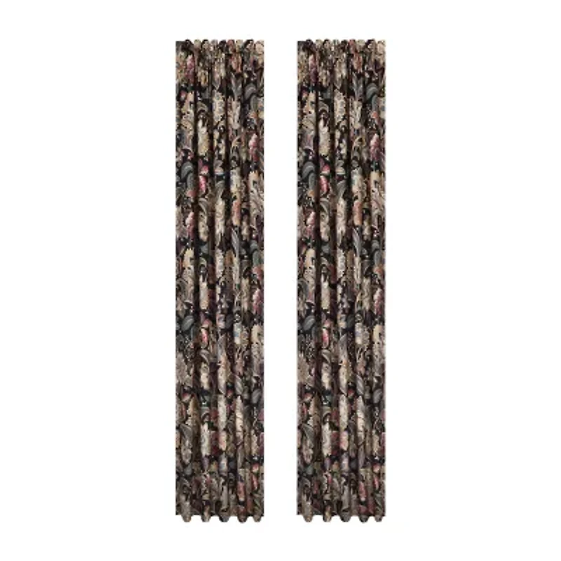 Royal Court Calabria Rod Pocket Room Darkening Set of 2 Curtain Panel