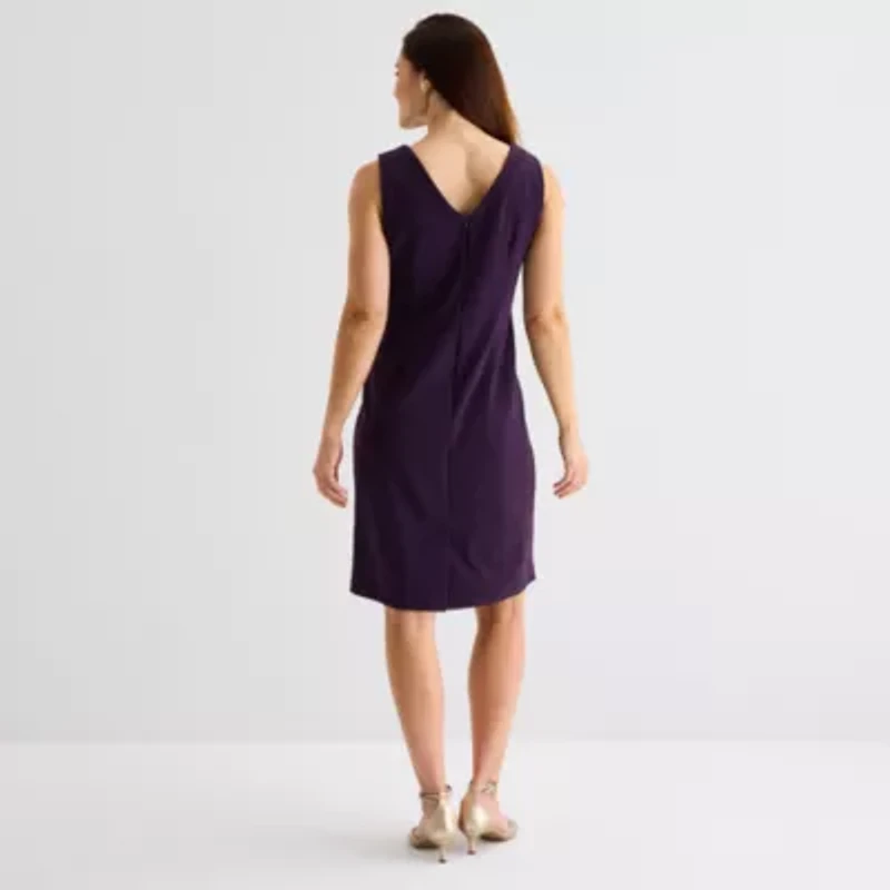 Maya Brooke Womens Lace Pearl Trim Jacket Dress