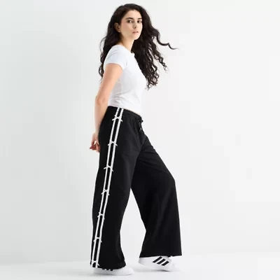 Forever 21 Womens Wide Leg Low Rise Juniors Track Pant