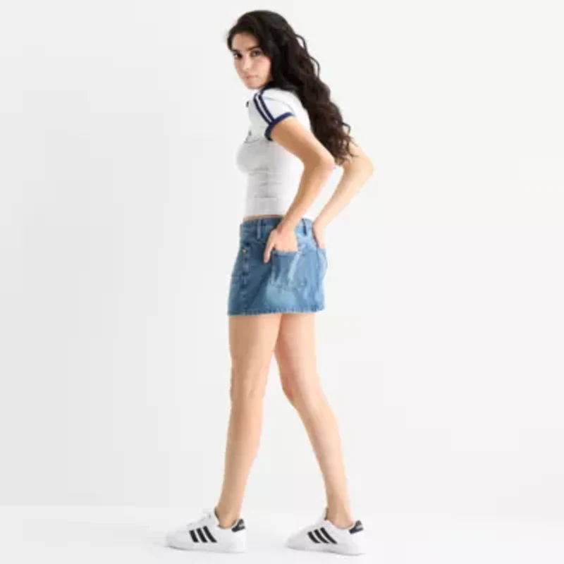Forever 21 Womens Low Rise Denim Skirt-Juniors