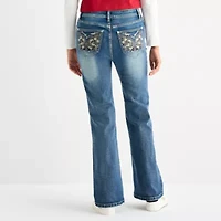 Forever 21 Womens Juniors Mid Rise Bootcut Jean