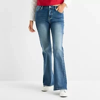 Forever 21 Womens Juniors Mid Rise Bootcut Jean