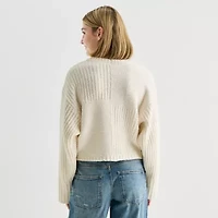 Arizona Juniors Womens Crew Neck Long Sleeve Pullover Sweater