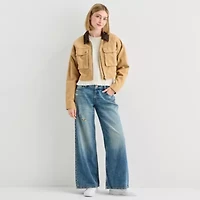 Arizona Juniors Womens Crew Neck Long Sleeve Pullover Sweater