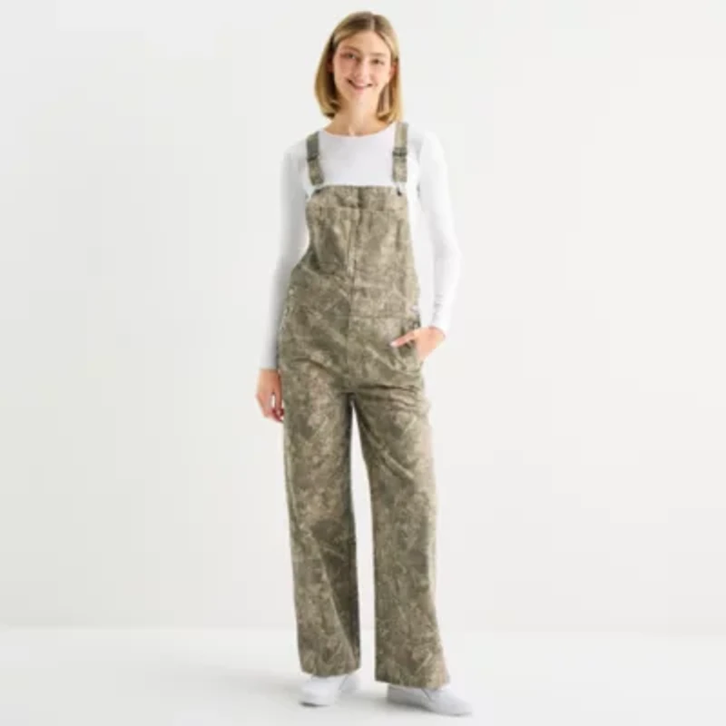 Arizona Sleeveless Womens Overalls-Juniors