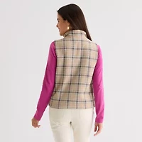 St. John's Bay Womens Mock Neck Sleeveless Vest