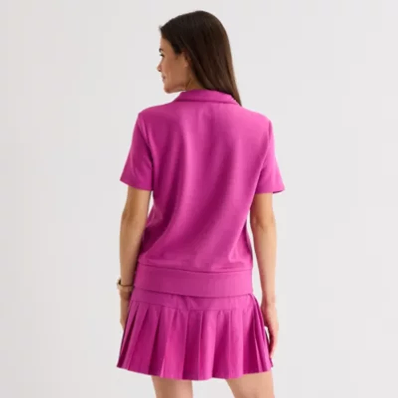 St. John's Bay Womens Short Sleeve Polo Shirt
