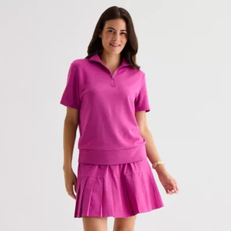 St. John's Bay Womens Short Sleeve Polo Shirt