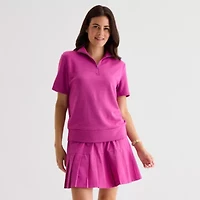 St. John's Bay Womens Short Sleeve Polo Shirt